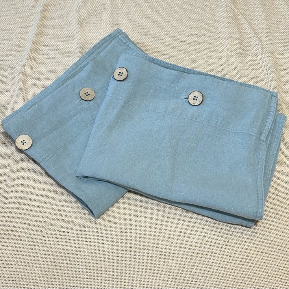 Everly Sage Green French Linen King Pillowcases